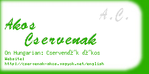 akos cservenak business card